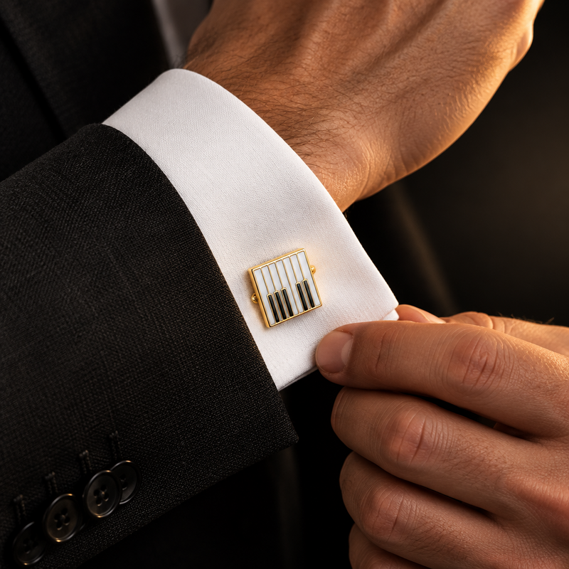 Piano Key Motif Cufflinks