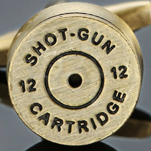 Vintage-Finish Shotgun Cartridge Cufflinks