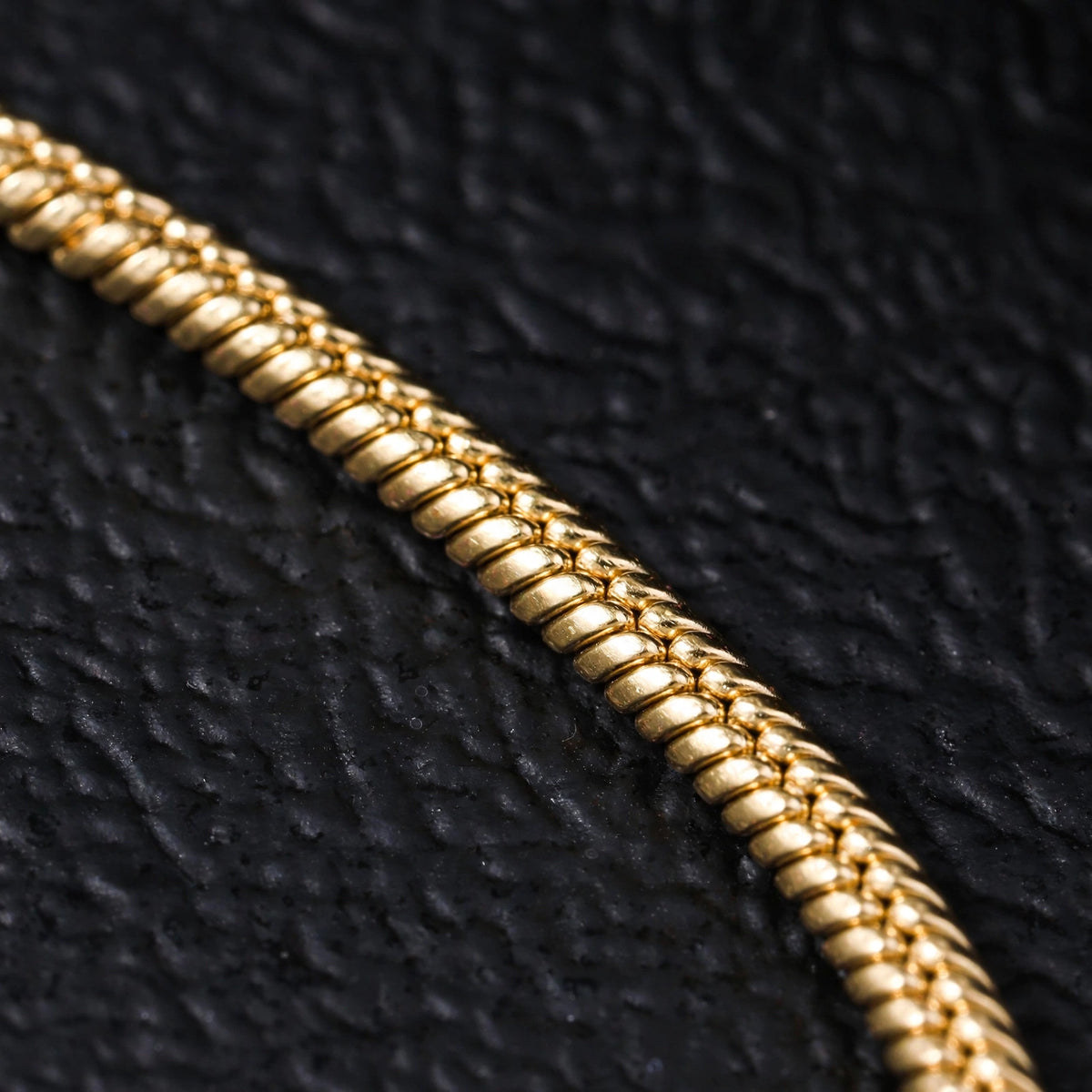 Gold-Tone Stainless Steel Snake Chain Bracelet