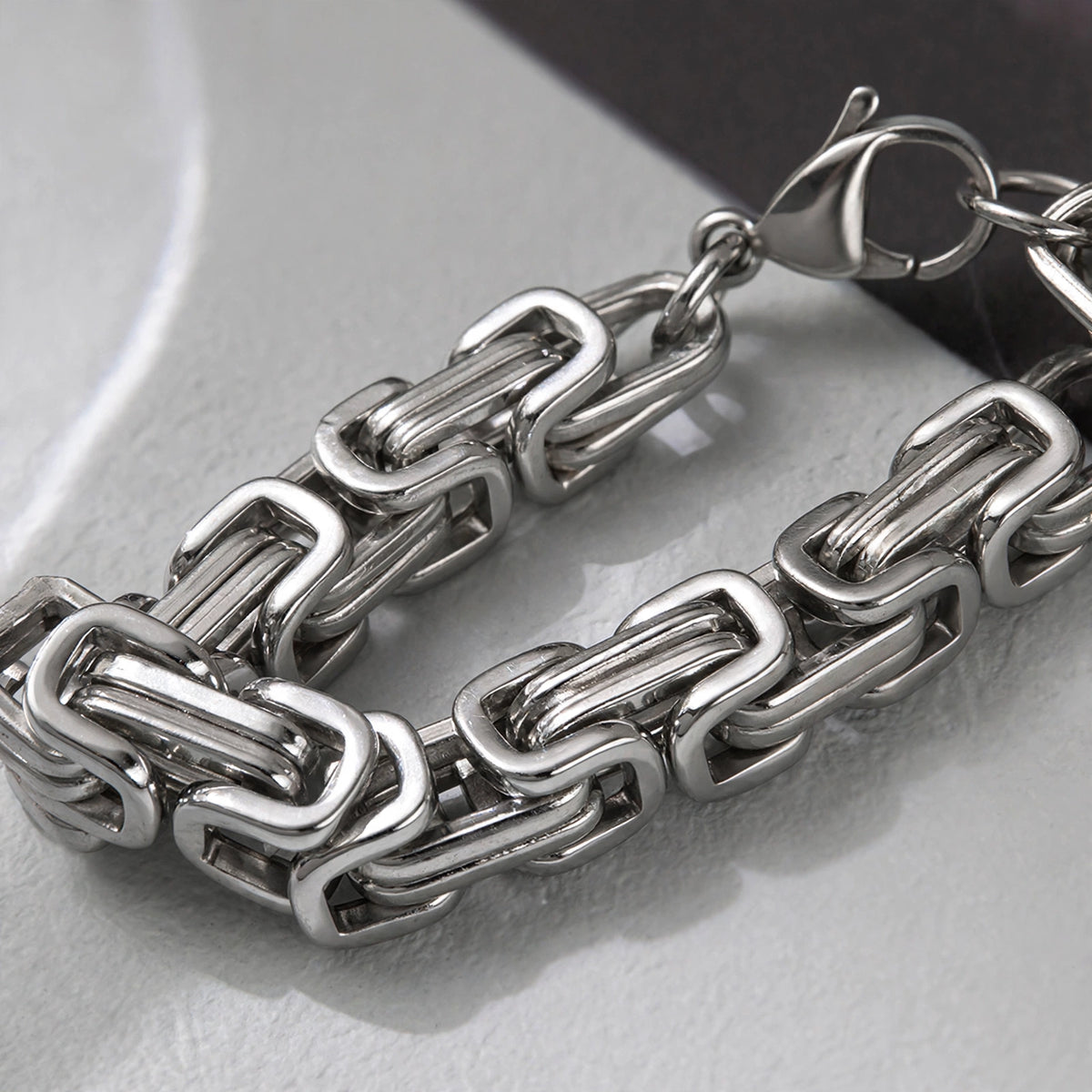 Silver-Tone Byzantine Chain Bracelet