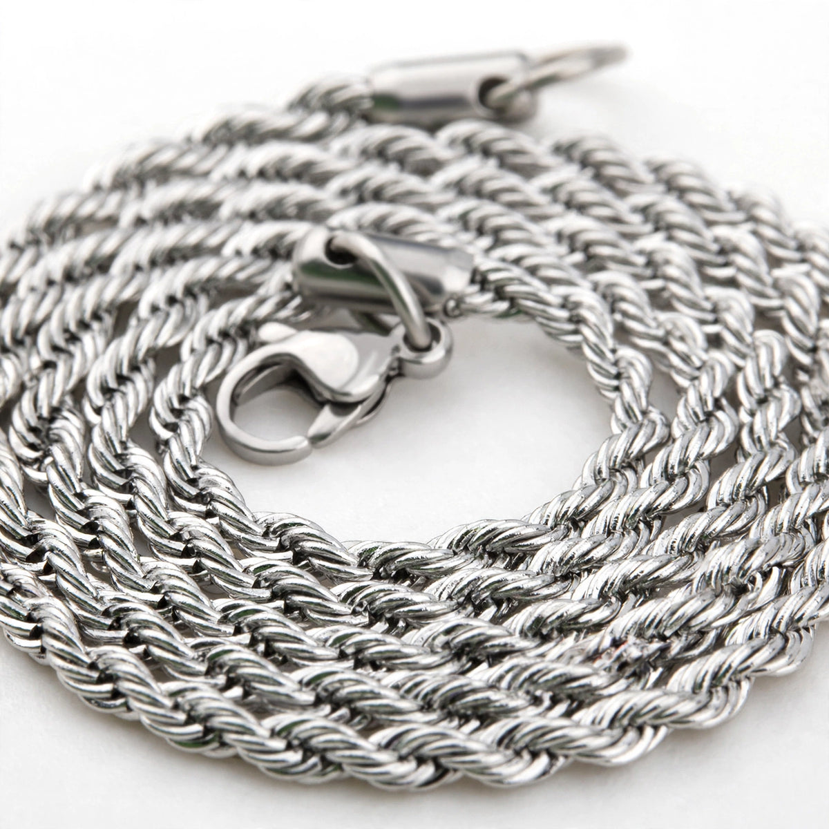Silver-Tone Rope Chain Necklace