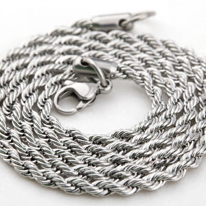 Silver-Tone Rope Chain Necklace