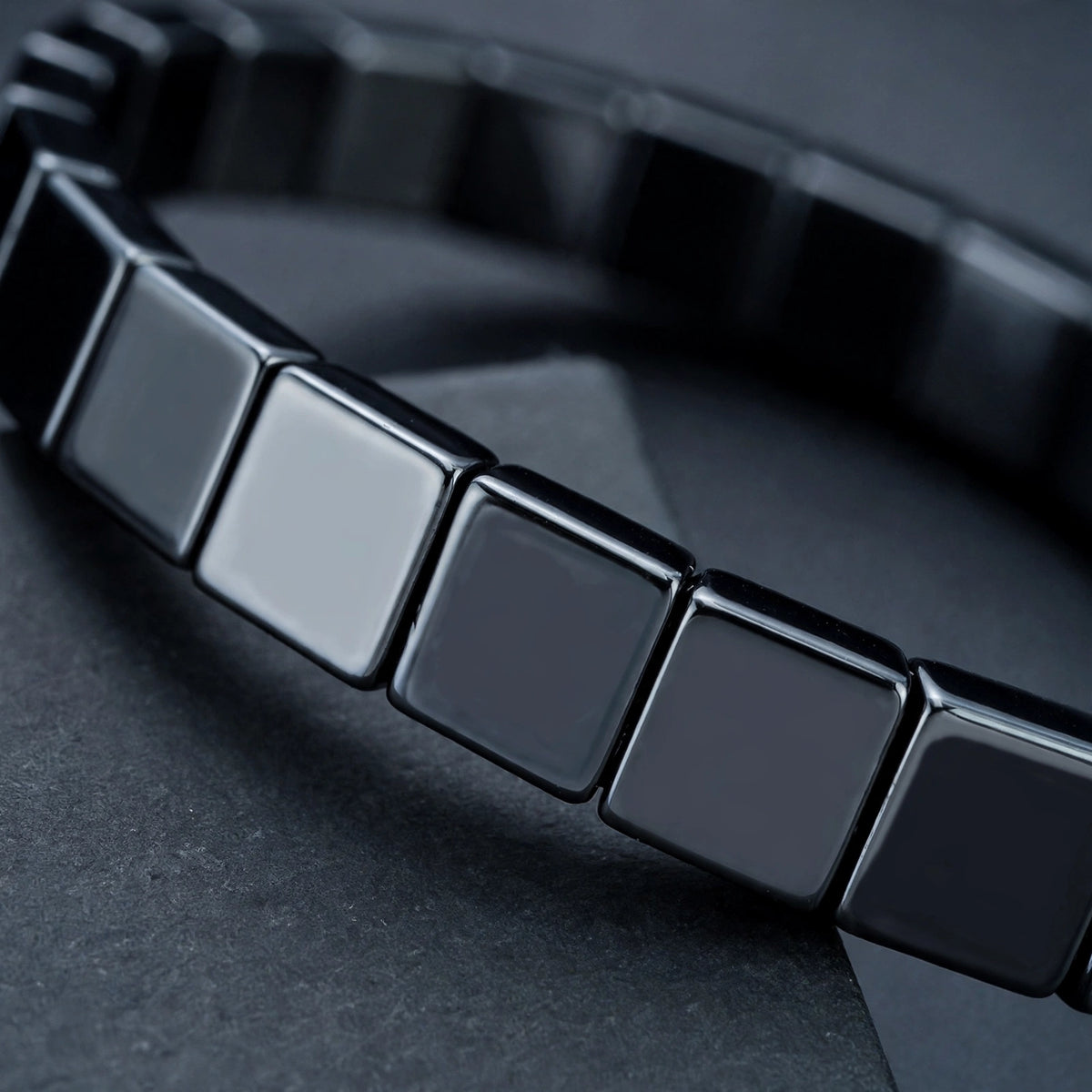 Men's Beveled Square Link Bracelet