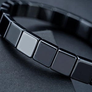 Men's Beveled Square Link Bracelet
