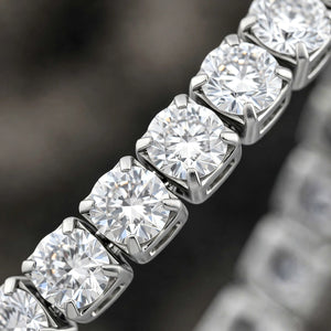 Silver-Tone Zircon-Set Tennis Bracelet