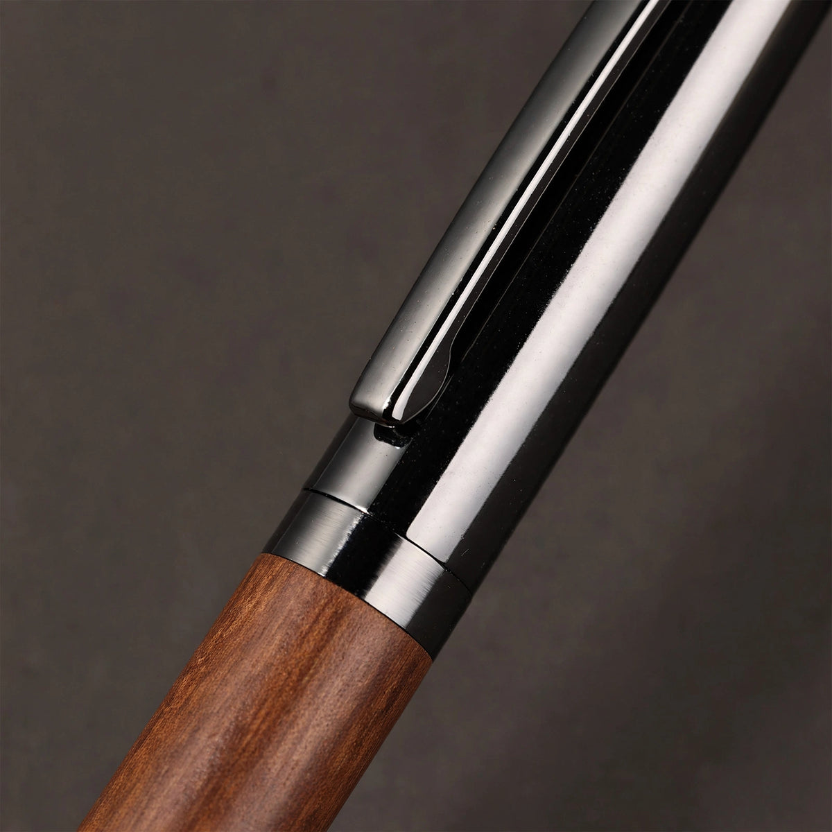 Sandalwood Barrel Pen with Gunmetal Trim