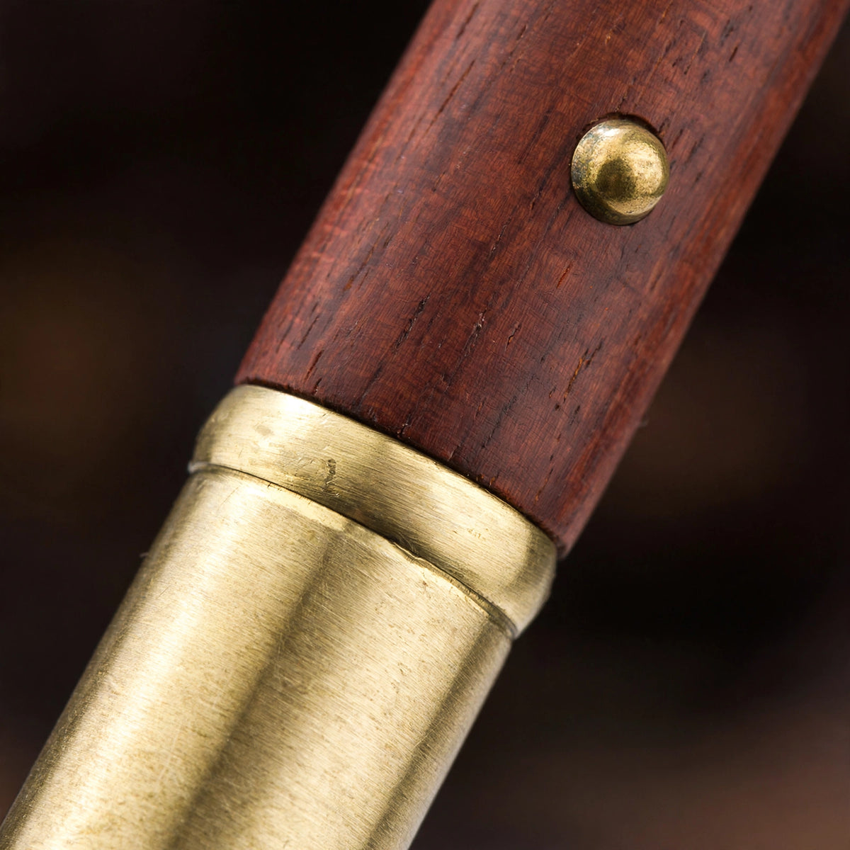 Sandalwood Barrel and Brushed Brass Pen