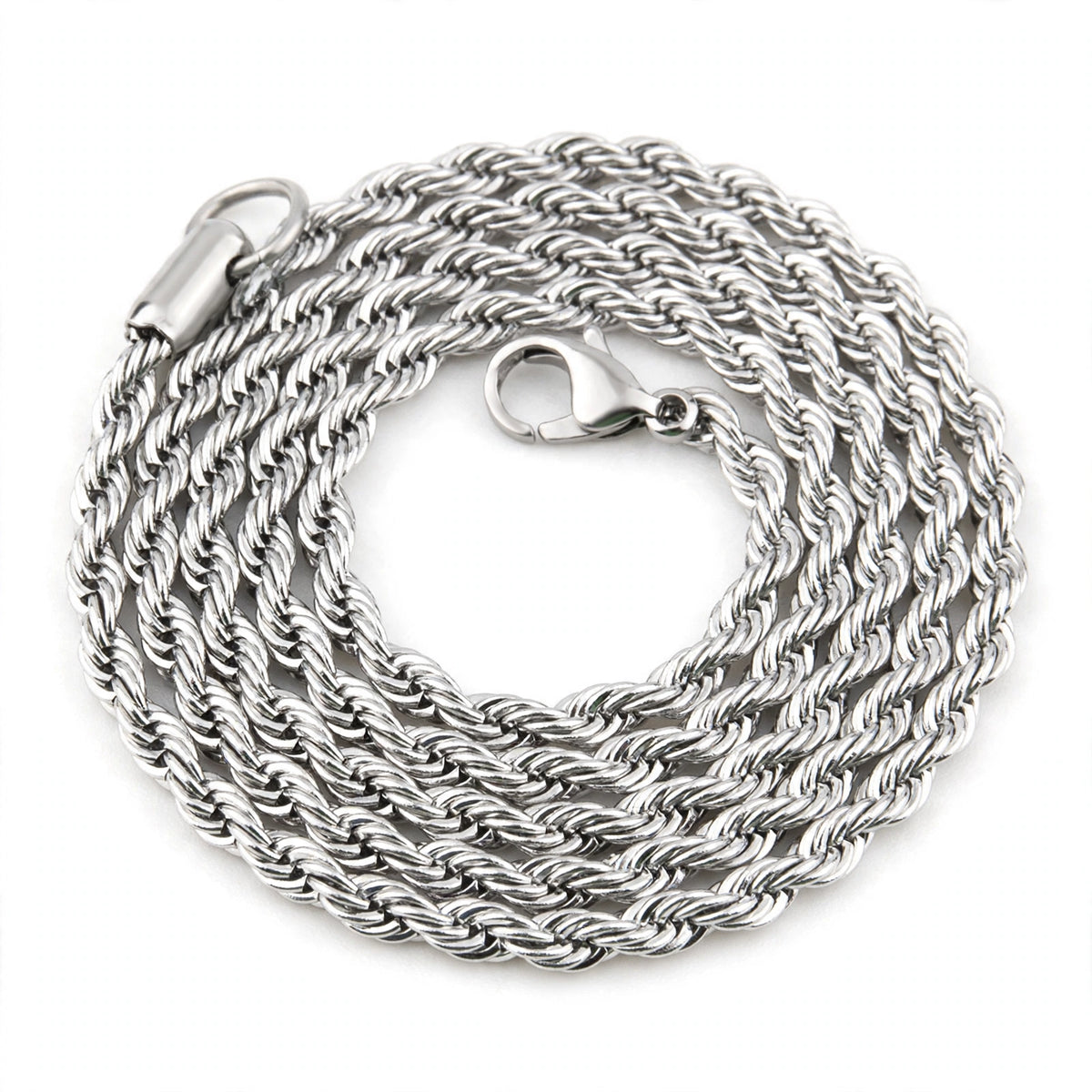 Silver-Tone Rope Chain Necklace
