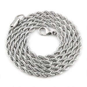 Silver-Tone Rope Chain Necklace
