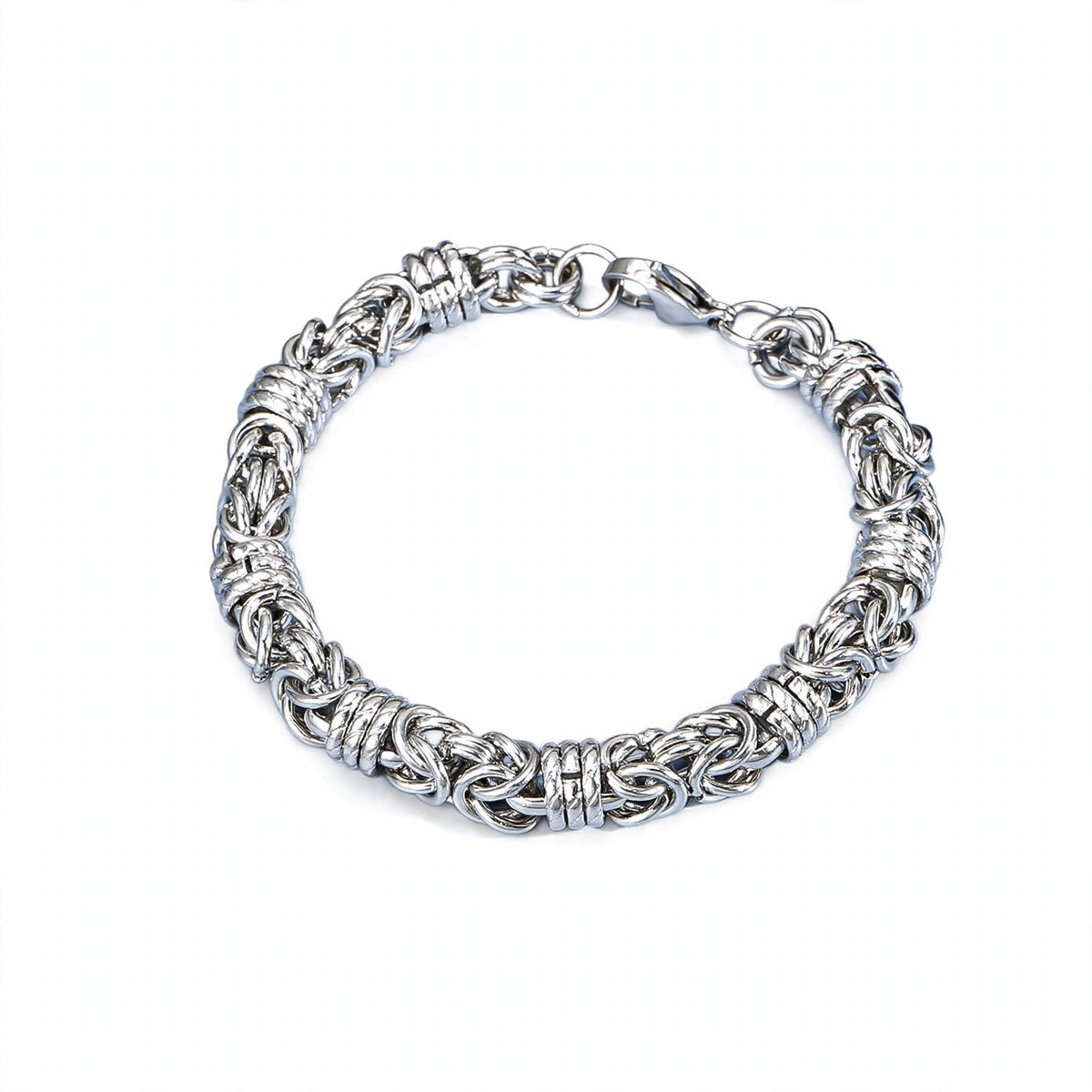 Silver-Tone Byzantine Chain Bracelet