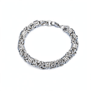 Silver-Tone Byzantine Chain Bracelet