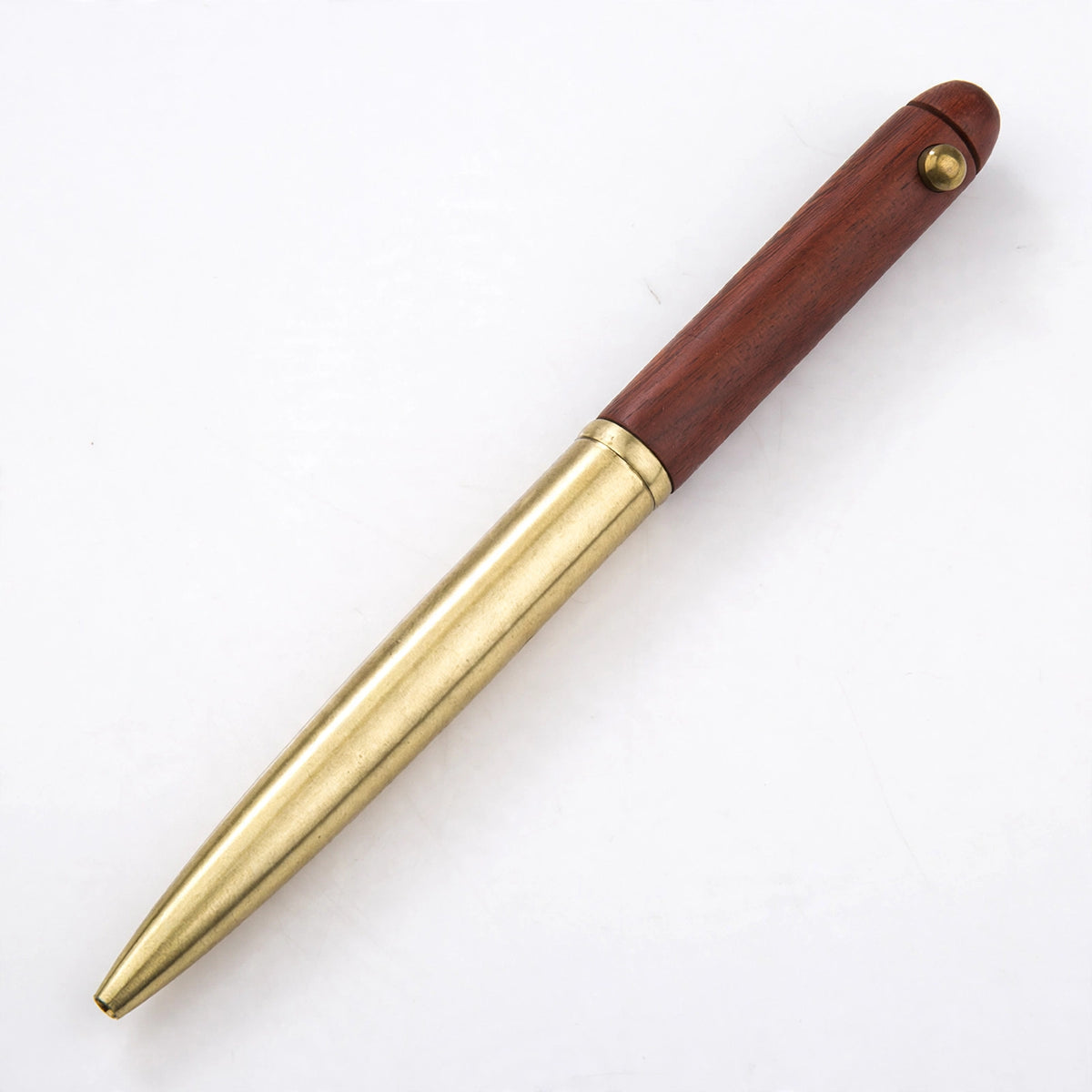 Sandalwood Barrel and Brushed Brass Pen