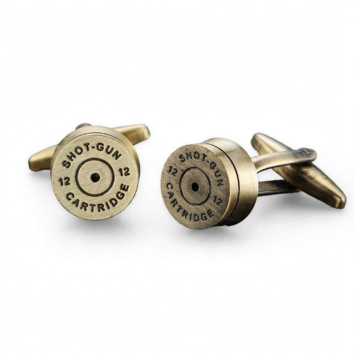 Vintage-Finish Shotgun Cartridge Cufflinks