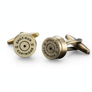 Vintage-Finish Shotgun Cartridge Cufflinks