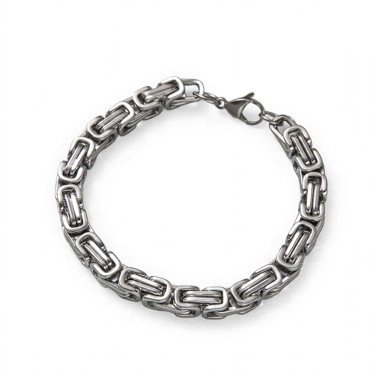Silver-Tone Byzantine Chain Bracelet