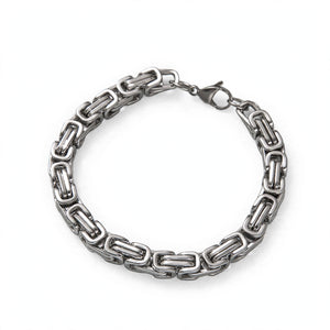 Silver-Tone Byzantine Chain Bracelet