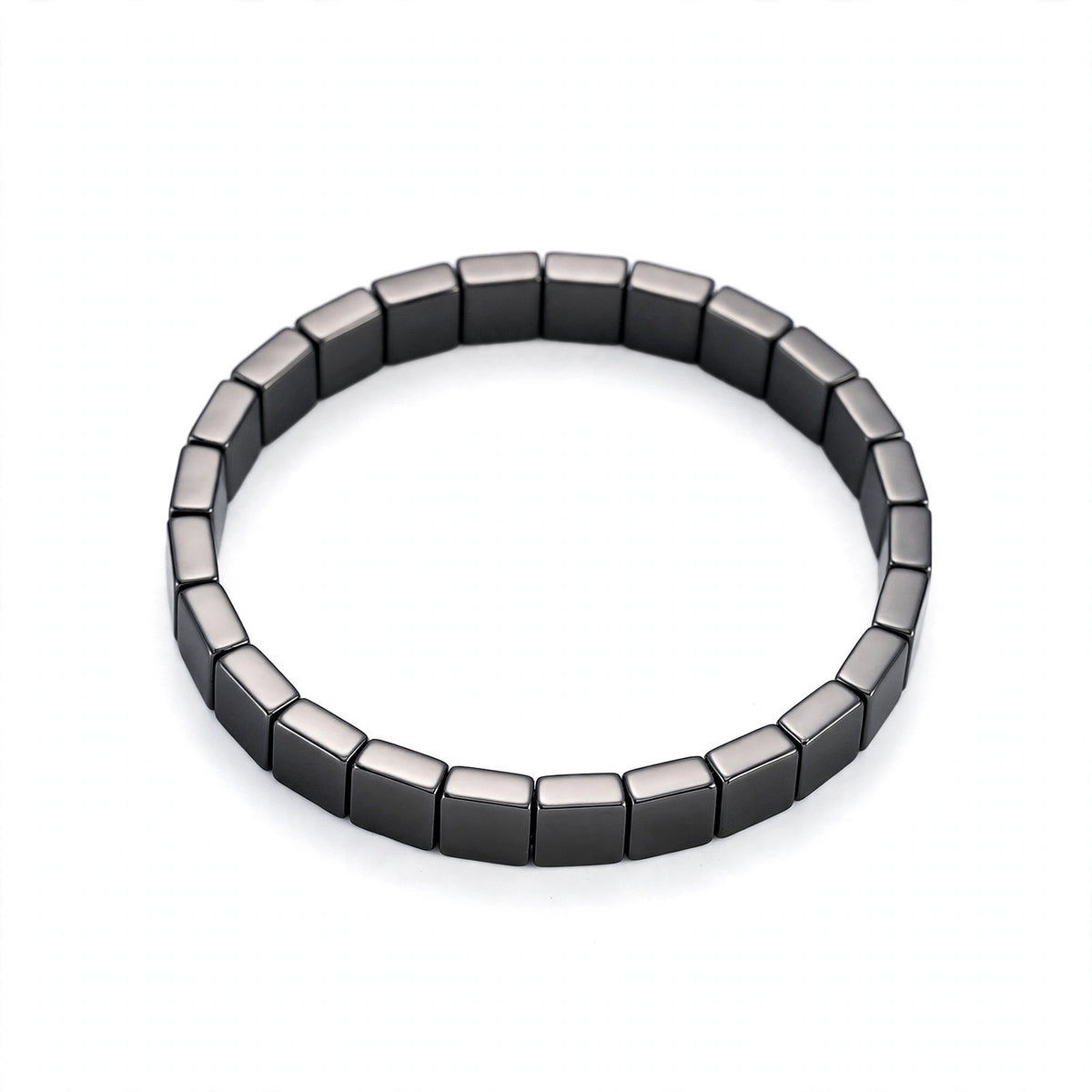 Men's Beveled Square Link Bracelet