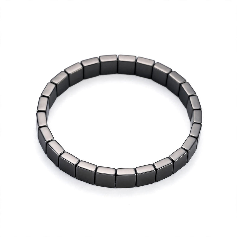 Men's Beveled Square Link Bracelet