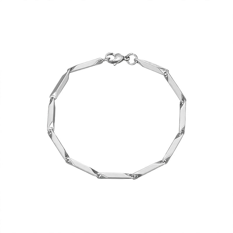 Silver-Tone Bamboo-Joint Link Bracelet - main product image