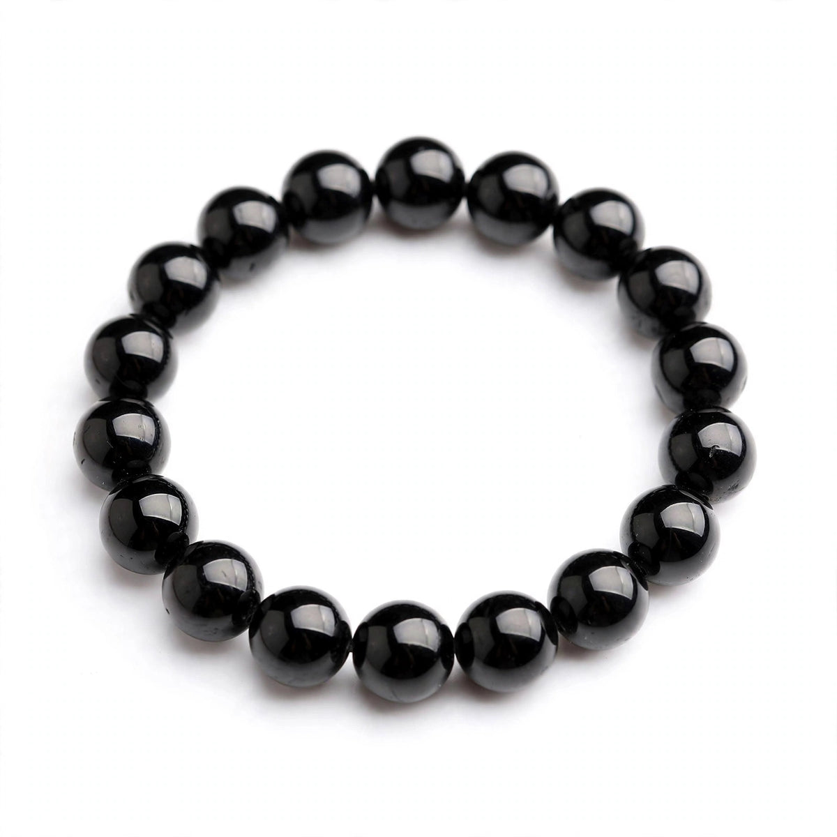 Men's Black Bead Bracelet - main product image