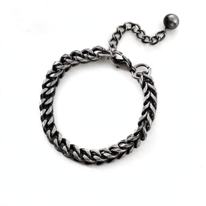 Oxidised Cuban Link Steel Bracelet - main product image
