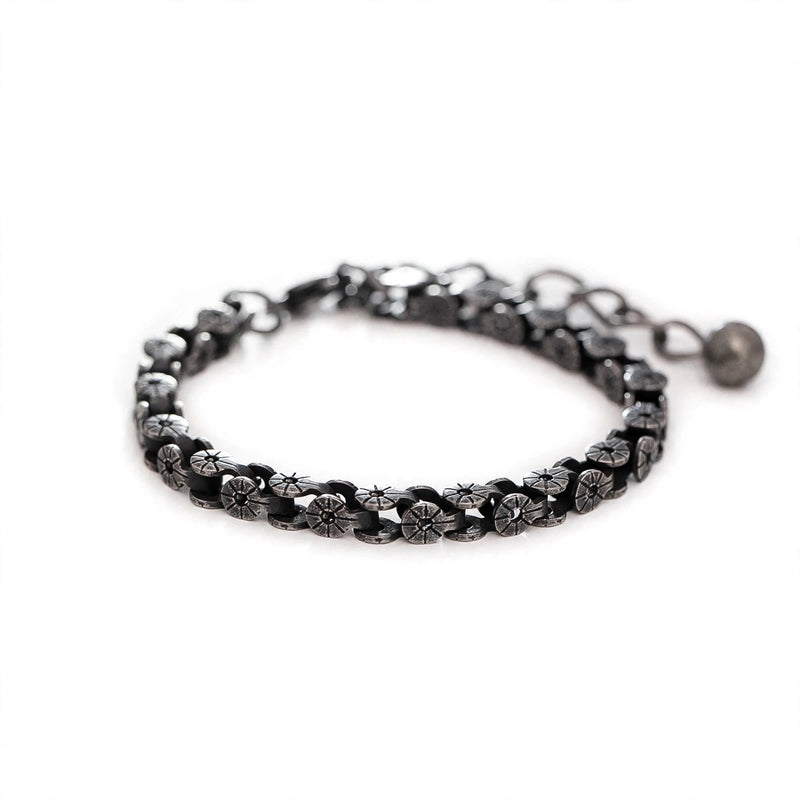 Oxidised Bicycle-Chain Link Men's Bracelet - main product image