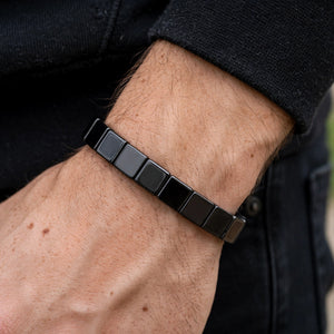 Men's Beveled Square Link Bracelet
