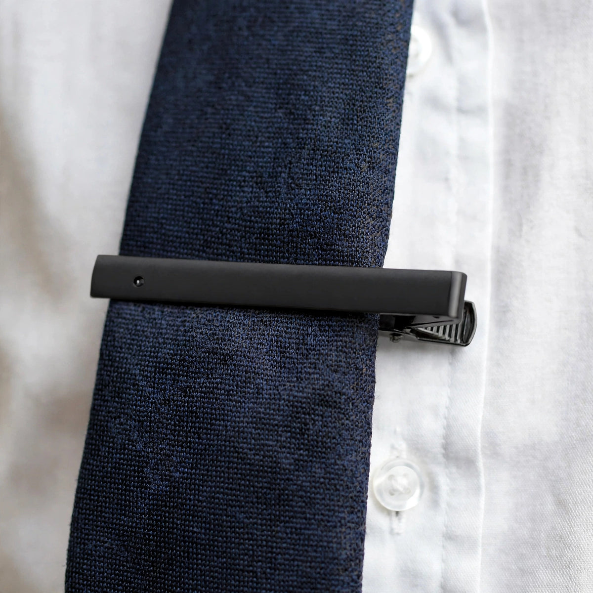 Matte-Black Finish Tie-Clip