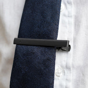 Matte-Black Finish Tie-Clip