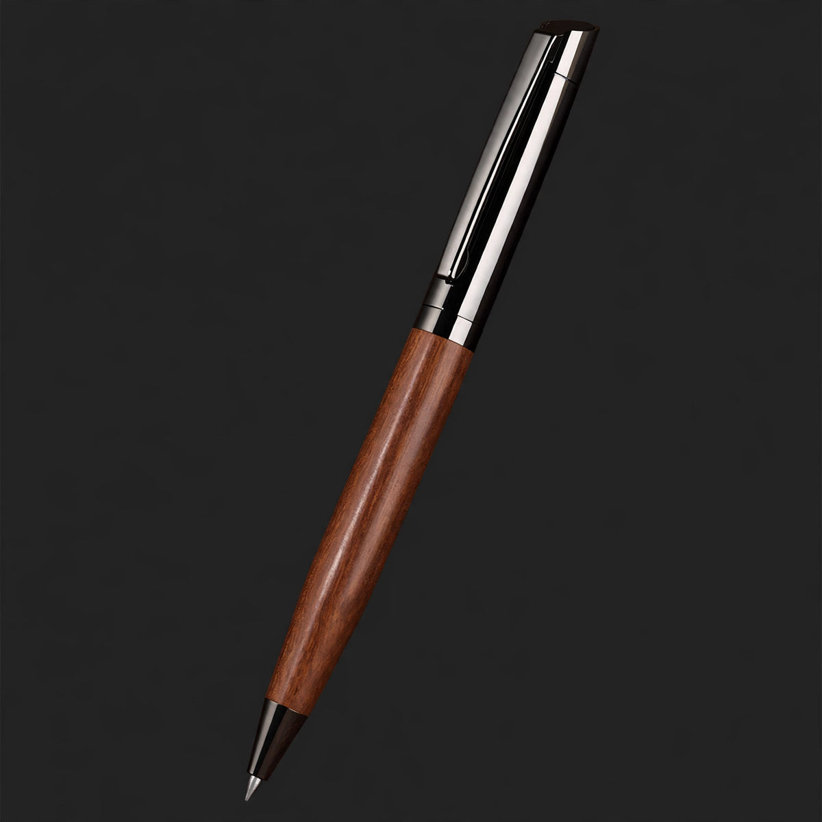 Sandalwood Barrel Pen with Gunmetal Trim