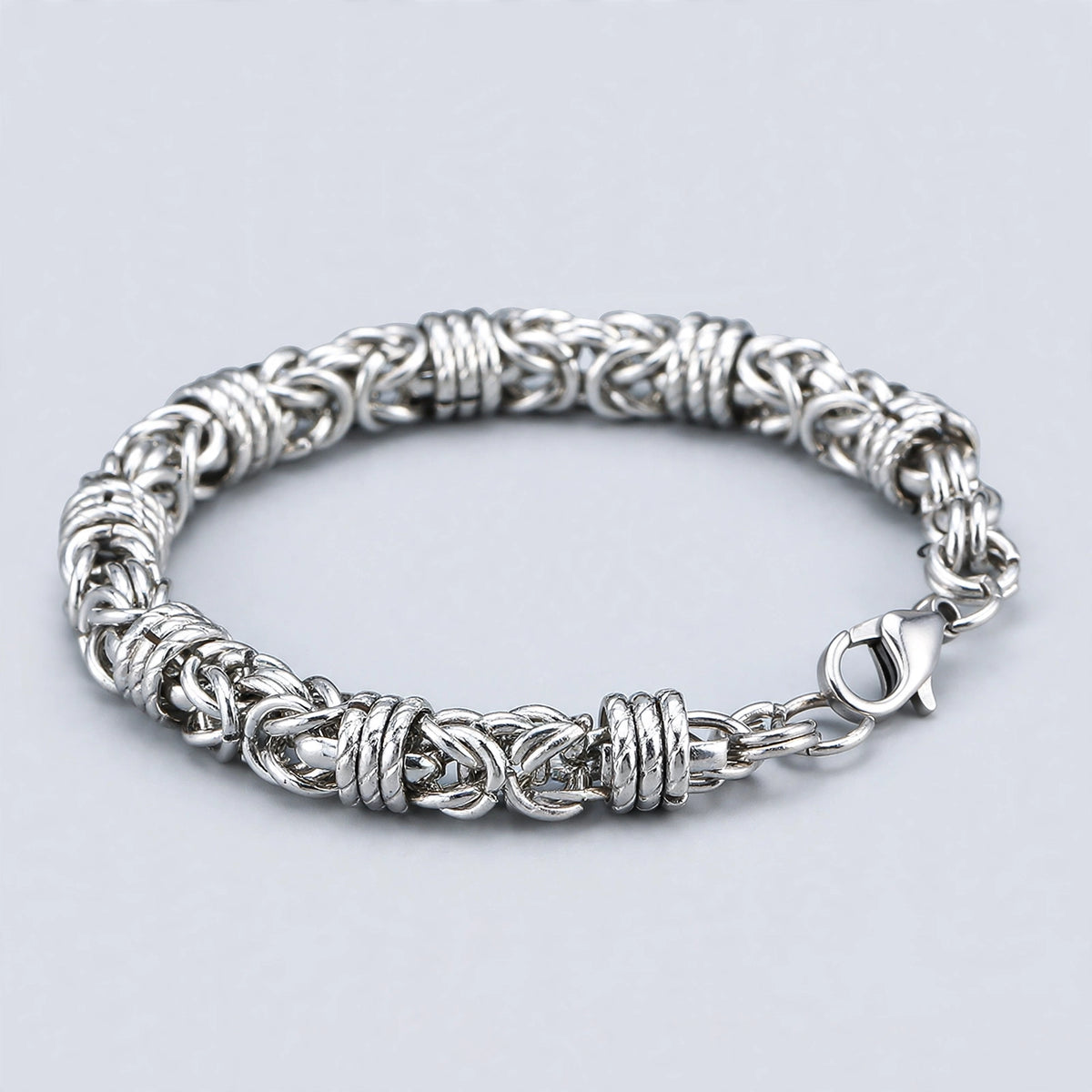 Silver-Tone Byzantine Chain Bracelet