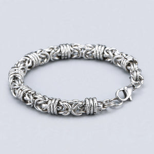 Silver-Tone Byzantine Chain Bracelet