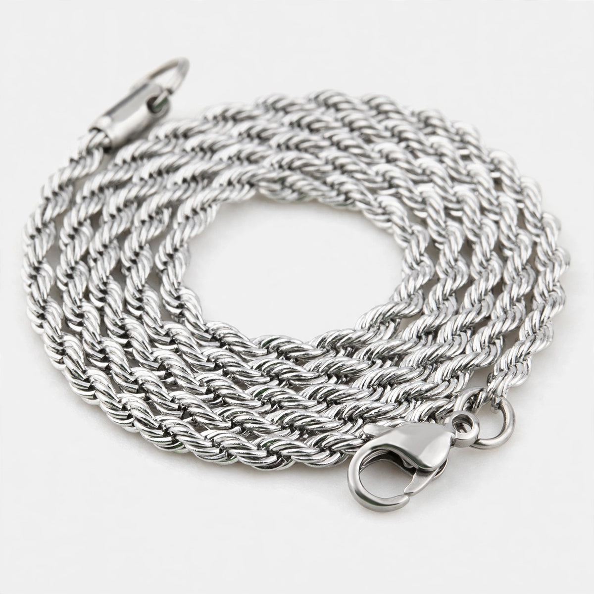 Silver-Tone Rope Chain Necklace