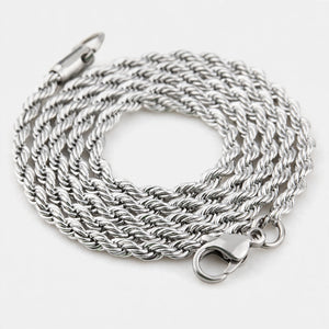 Silver-Tone Rope Chain Necklace