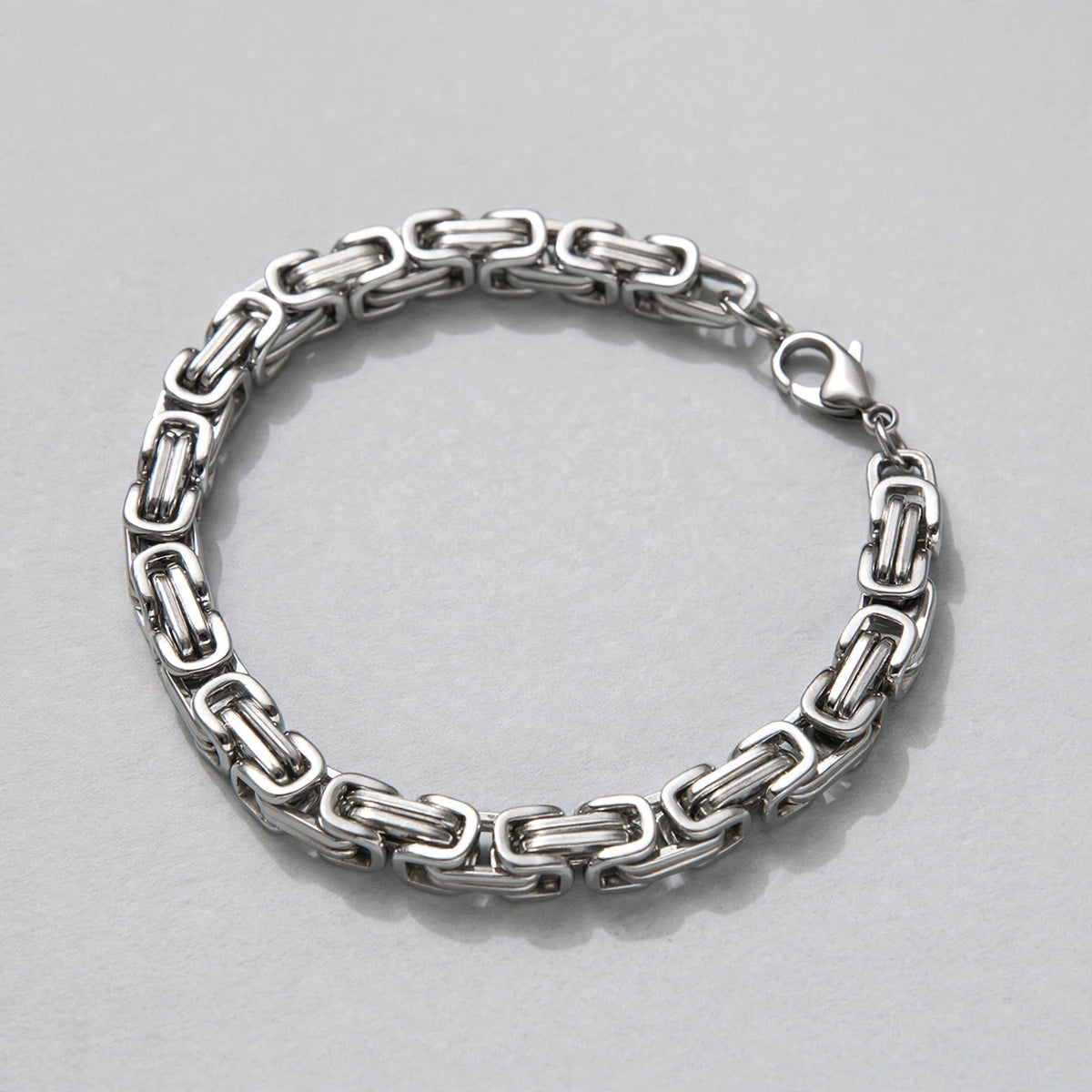 Silver-Tone Byzantine Chain Bracelet