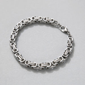 Silver-Tone Byzantine Chain Bracelet