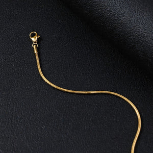 Gold-Tone Stainless Steel Snake Chain Bracelet