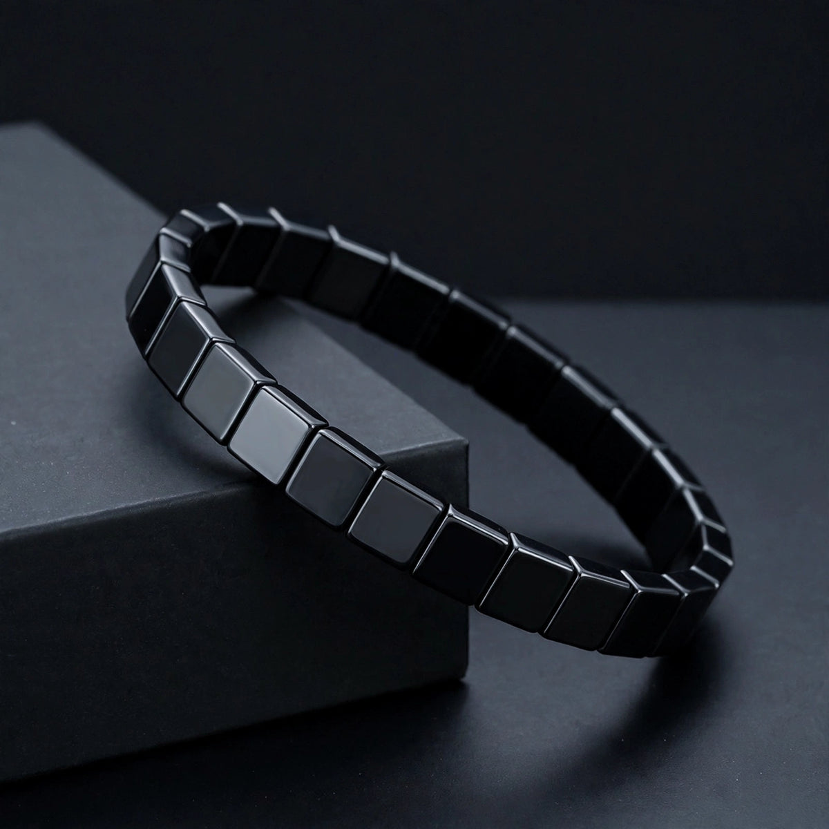 Men's Beveled Square Link Bracelet